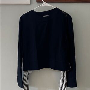Maiyet limited release navy silk tie back blouse